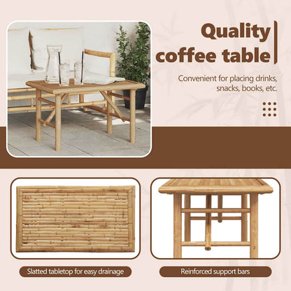 Coffee Table Brown 70 x 40 x 36 cm Bamboo