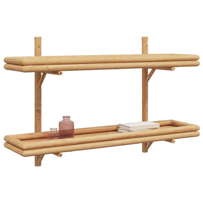 Wall Shelf with Shelf Brown 100 x 26 x 60 cm Bamboo