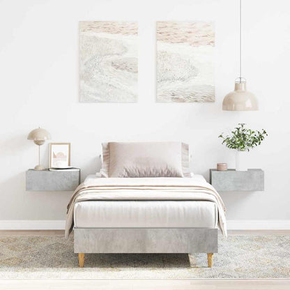Bed Frame Concrete Grey 203 x 93 x 25 cm Engineered Wood