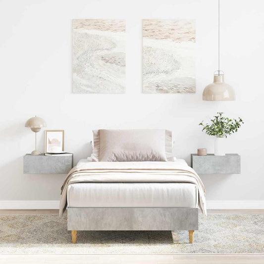 Bed Frame Concrete Grey 203 x 93 x 25 cm Engineered Wood