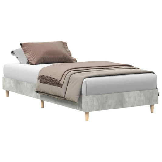 Bed Frame Concrete Grey 203 x 93 x 25 cm Engineered Wood