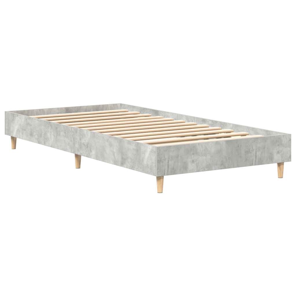 Bed Frame Concrete Grey 203 x 93 x 25 cm Engineered Wood