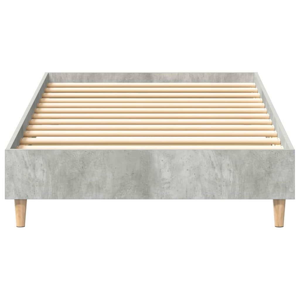 Bed Frame Concrete Grey 203 x 93 x 25 cm Engineered Wood