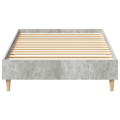 Bed Frame Concrete Grey 203 x 93 x 25 cm Engineered Wood