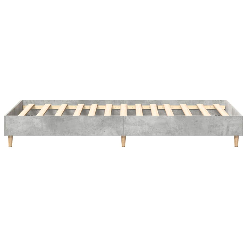 Bed Frame Concrete Grey 203 x 93 x 25 cm Engineered Wood