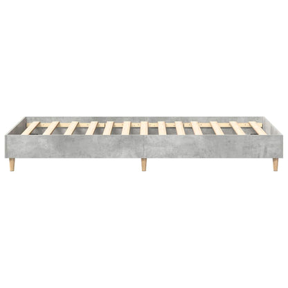 Bed Frame Concrete Grey 203 x 93 x 25 cm Engineered Wood