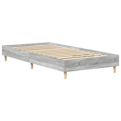 Bed Frame Grey Sonoma 203 x 93 x 25 cm Engineered Wood