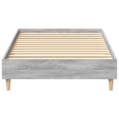 Bed Frame Grey Sonoma 203 x 93 x 25 cm Engineered Wood