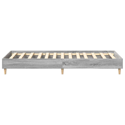 Bed Frame Grey Sonoma 203 x 93 x 25 cm Engineered Wood