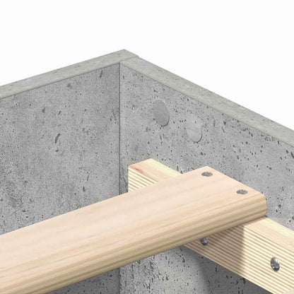 Bed Frame Concrete Grey 193 x 123 x 25 cm Engineered Wood
