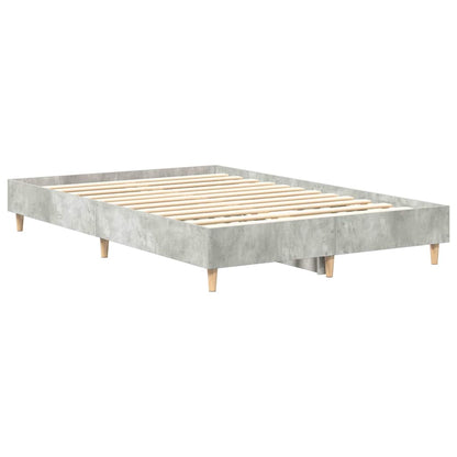 Bed Frame Concrete Grey 193 x 123 x 25 cm Engineered Wood