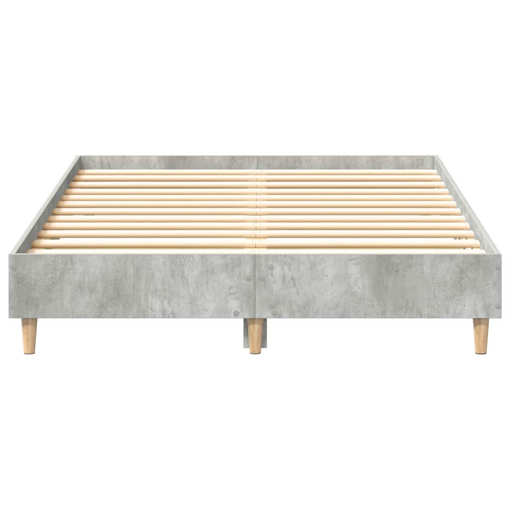 Bed Frame Concrete Grey 193 x 123 x 25 cm Engineered Wood