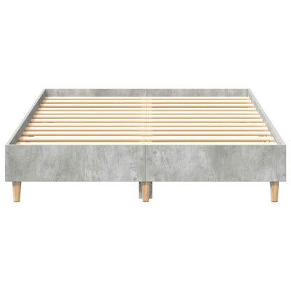 Bed Frame Concrete Grey 193 x 123 x 25 cm Engineered Wood