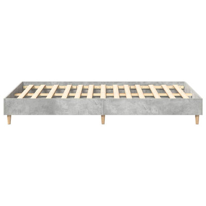 Bed Frame Concrete Grey 193 x 123 x 25 cm Engineered Wood