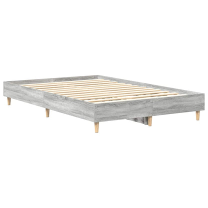 Bed Frame Grey Sonoma 193 x 123 x 25 cm Engineered Wood