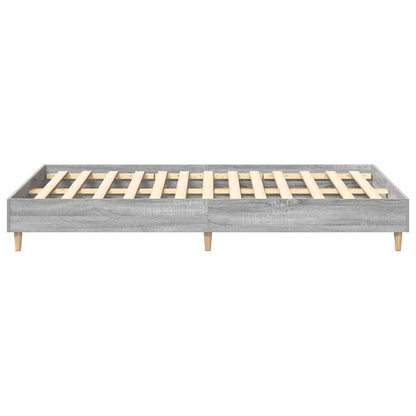 Bed Frame Grey Sonoma 193 x 123 x 25 cm Engineered Wood