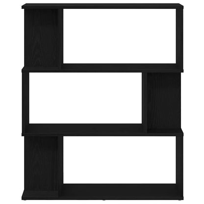 Bookcase Black Oak 80x24x96 cm Engineered Wood