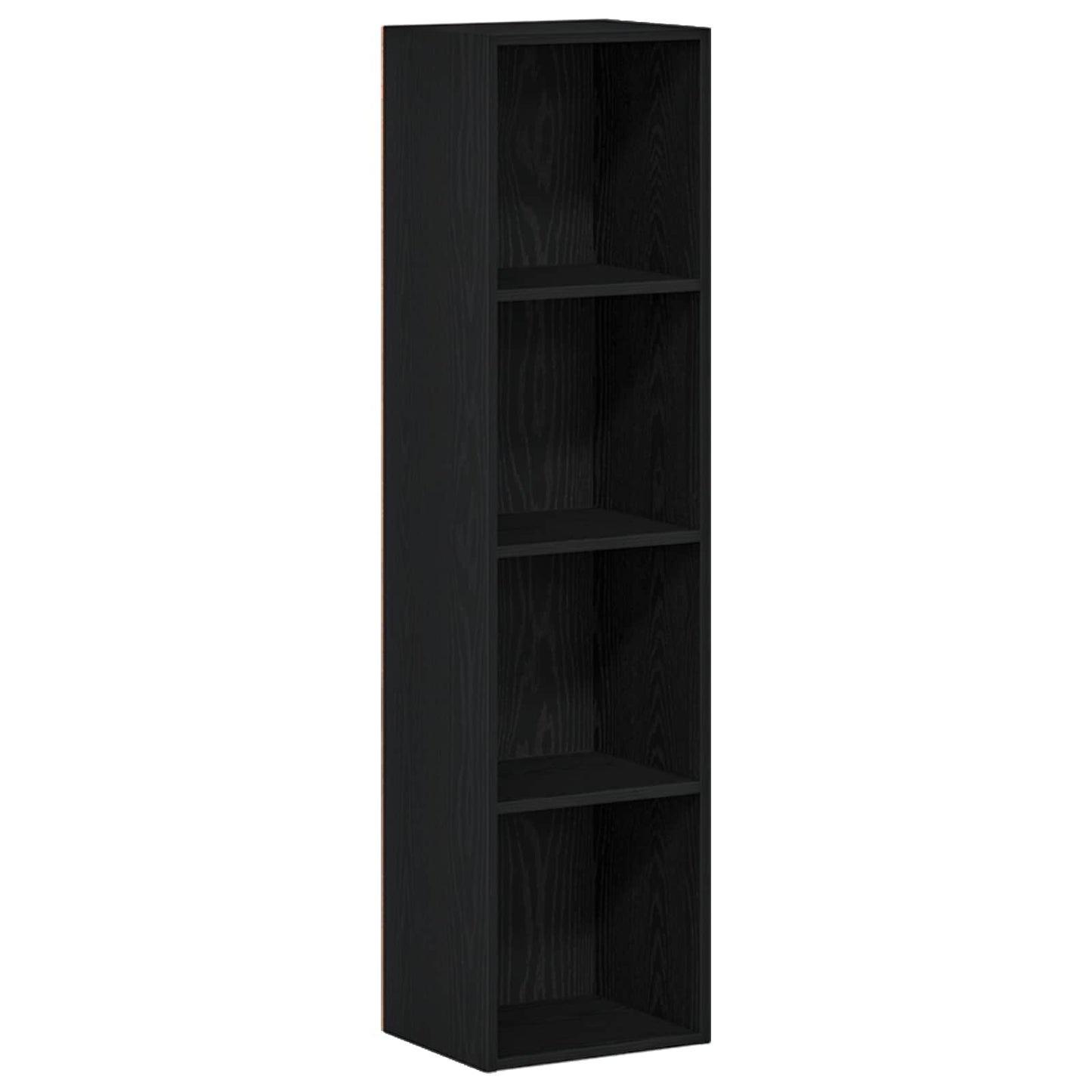 Book Cabinet Black Oak 36 x 30 x 143 cm Engineered Wood
