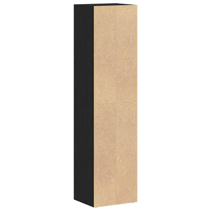 Book Cabinet Black Oak 36 x 30 x 143 cm Engineered Wood