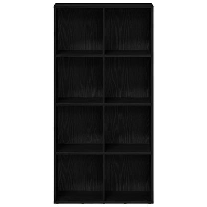 Bookcase Black Oak 66x30x130 cm Engineered Wood
