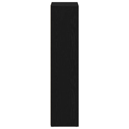 Bookcase Black Oak 66x30x130 cm Engineered Wood