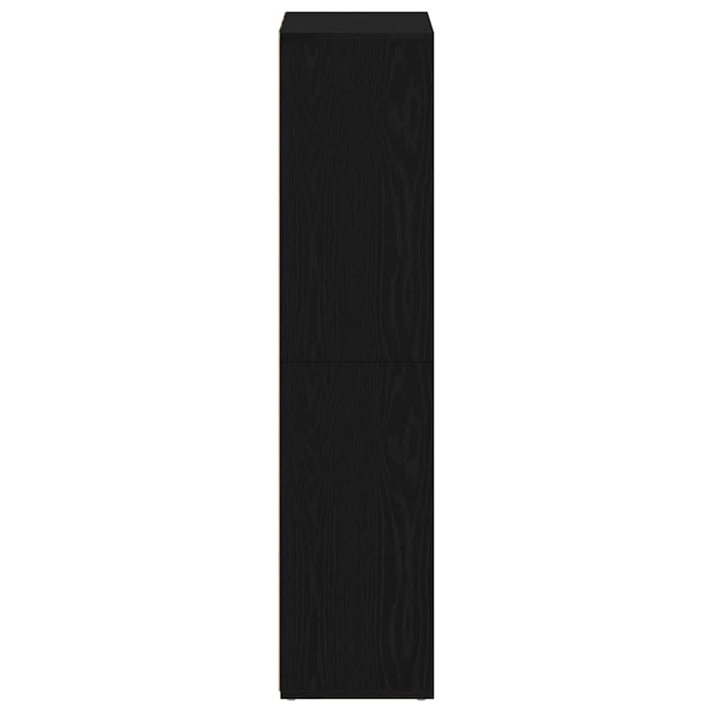 Bookcase Black Oak 66x30x130 cm Engineered Wood