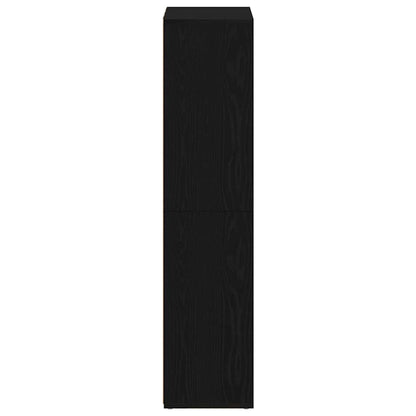 Bookcase Black Oak 66x30x130 cm Engineered Wood