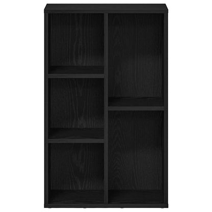 Bookcase Black Oak 50x25x80 cm Engineered Wood