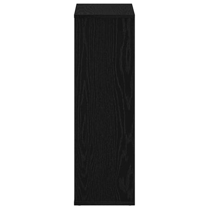 Bookcase Black Oak 50x25x80 cm Engineered Wood
