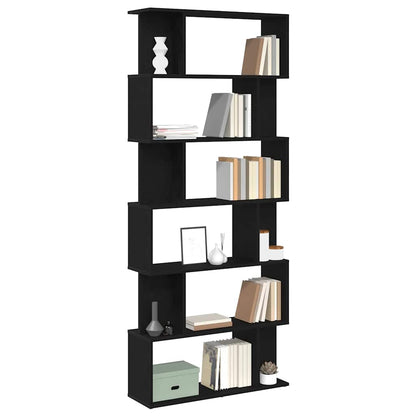 Bookcase Black Oak 80x24x190,5 cm Engineered Wood