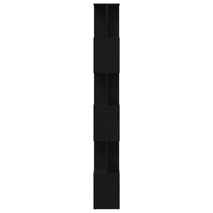 Bookcase Black Oak 80x24x190.5 cm Engineered Wood