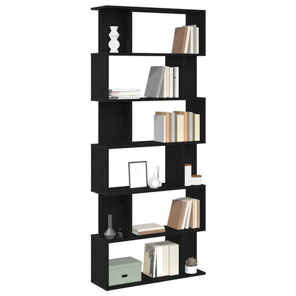 Bookcase Black Oak 80x24x190,5 cm Engineered Wood