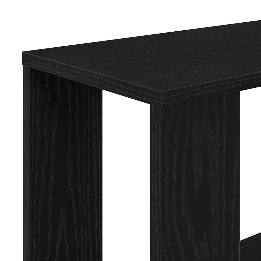 Book Cabinet/Room Divider Black Oak 45x24x159 cm Engineered Wood