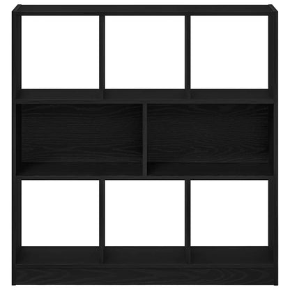 Book Cabinet Black Oak 97.5x29.5x100 cm Engineered Wood