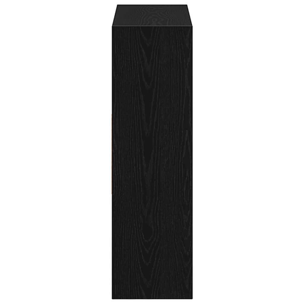 Book Cabinet Black Oak 97.5x29.5x100 cm Engineered Wood