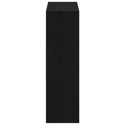 Book Cabinet Black Oak 97.5x29.5x100 cm Engineered Wood