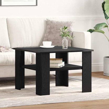 Coffee Table Black Oak 60 x 60 x 42 cm Engineered Wood