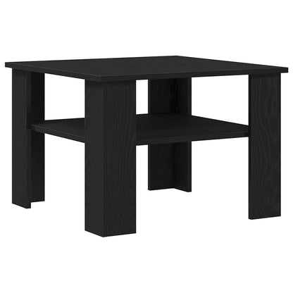 Coffee Table Black Oak 60 x 60 x 42 cm Engineered Wood