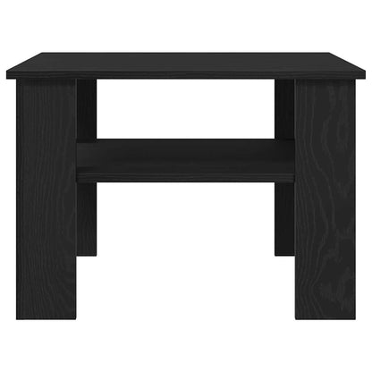 Coffee Table Black Oak 60 x 60 x 42 cm Engineered Wood