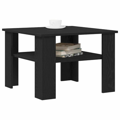 Coffee Table Black Oak 60 x 60 x 42 cm Engineered Wood