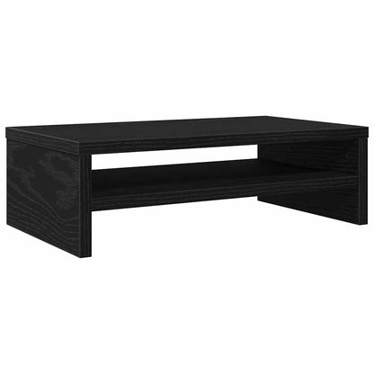 Monitor Stand Black Oak 42x24x13 cm Engineered Wood