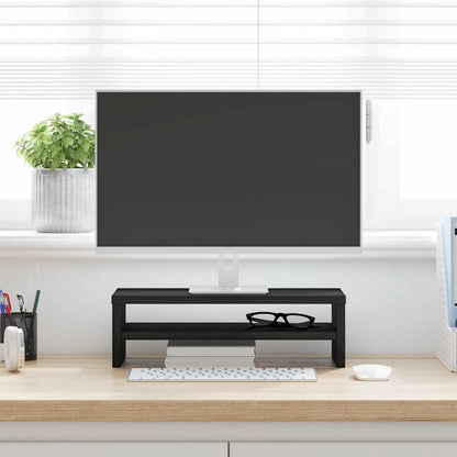 Monitor Stand Black Oak 42x24x13 cm Engineered Wood