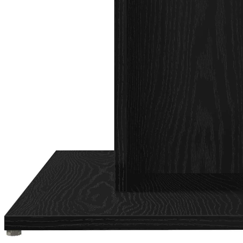 Dining Table Black Oak 80x80x75 cm Engineered Wood