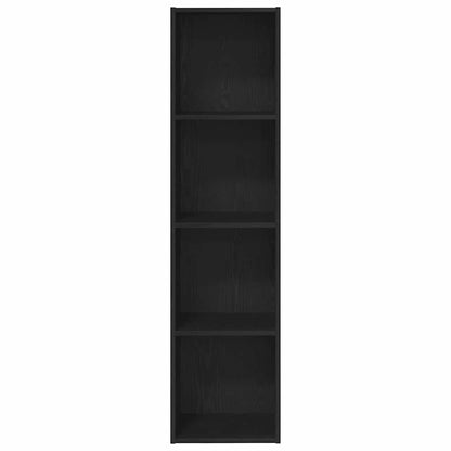 Book Cabinet Black Oak 143 x 30 x 36 cm Engineered Wood