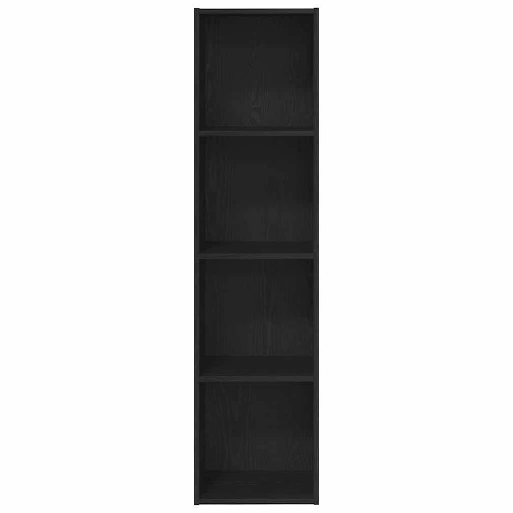 Book Cabinet Wall-Mounted Black Oak 143 x 30 x 36 cm