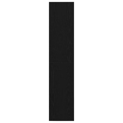 Book Cabinet Black Oak 143 x 30 x 36 cm Engineered Wood