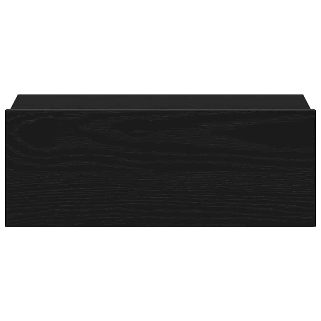 Floating Nightstands 2 pcs Black Oak 40x32x15 cm Engineered Wood