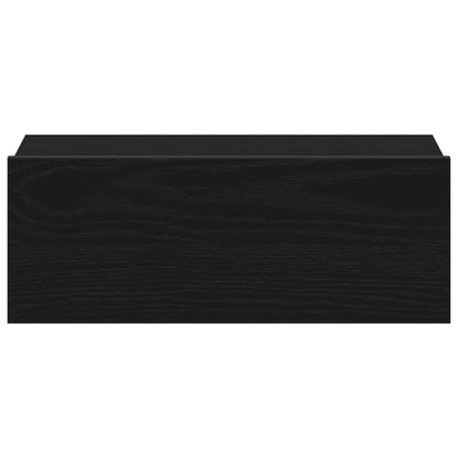 Floating Nightstands 2 pcs Black Oak 40x32x15 cm Engineered Wood