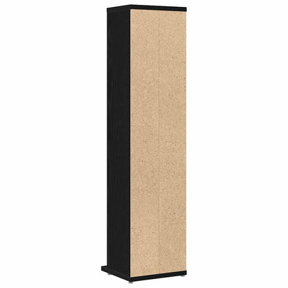 CD Cabinet Black Oak 21x20x88 cm Engineered Wood
