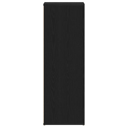 Shoe Rack Black Oak 54x34x100.5 cm Engineered Wood